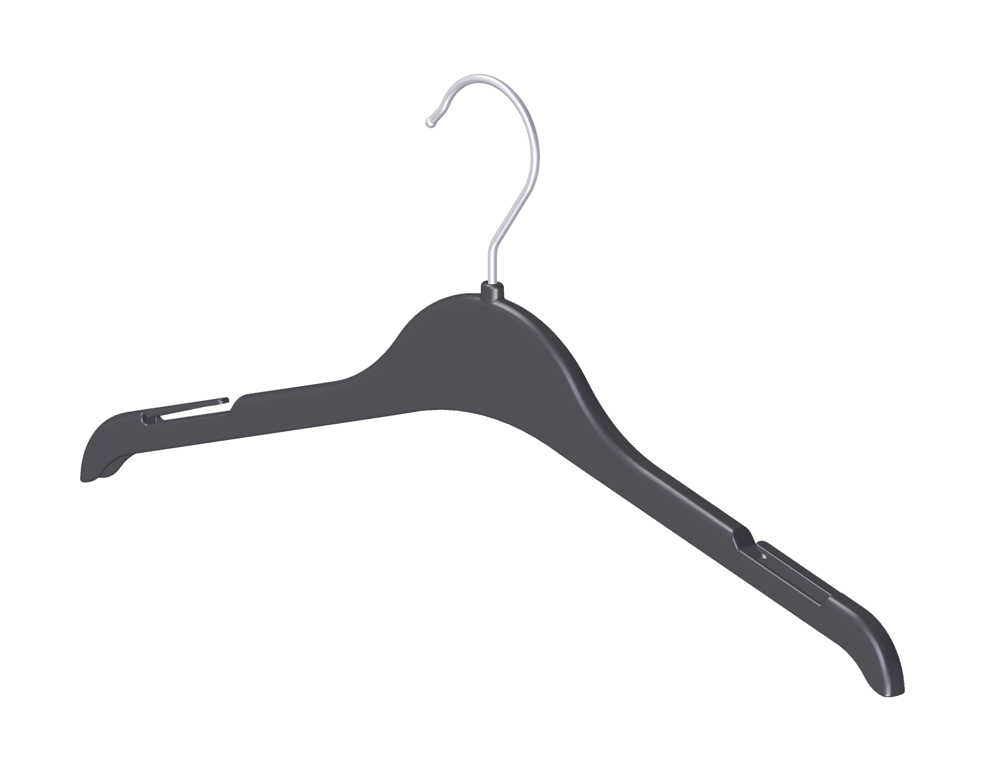 Black Plastic Top Clothes Hangers - 43cm